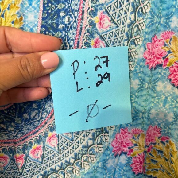 Tolani Collection Womens Multicolor Floral Narissa Printed Woven Caftan Tunic L - Picture 12 of 12